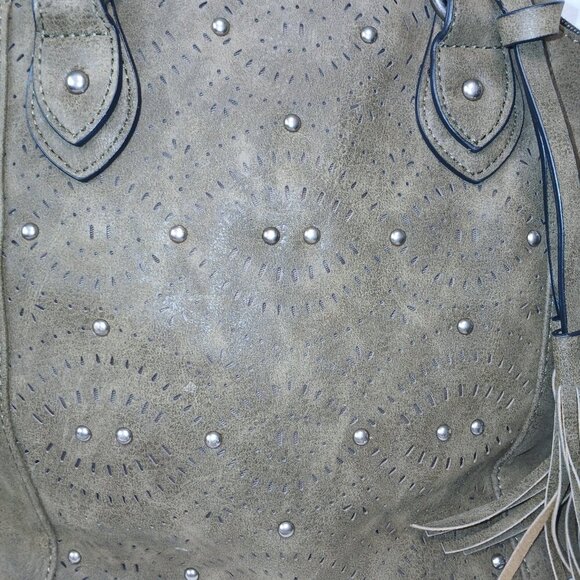 BEUNO SHOULDER BAG, DARK OLIVE GREEN, LEATHER, MULTIPLE POCKETS, GREAT CONDITION - Picture 2 of 10